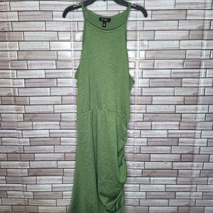 NWT Jessica Simpson | Vineyard Green Syd Ruched Racerback Halter Dress -‎ Large
